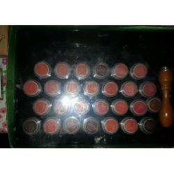Calligraphy stamps with screw in handle