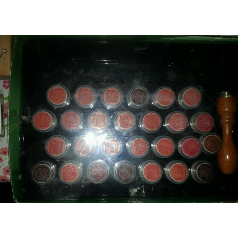 Calligraphy stamps with screw in handle