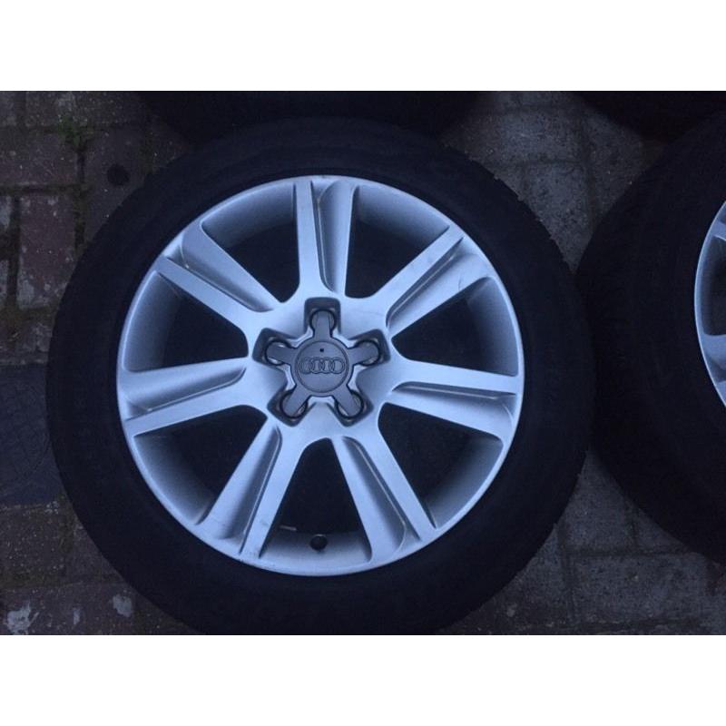 GENUINE ORIGINAL 17" AUDI SPORT LINE ALLOYS WITH 4 PREMIUM TYRES- A3 A4 QUICK SALE