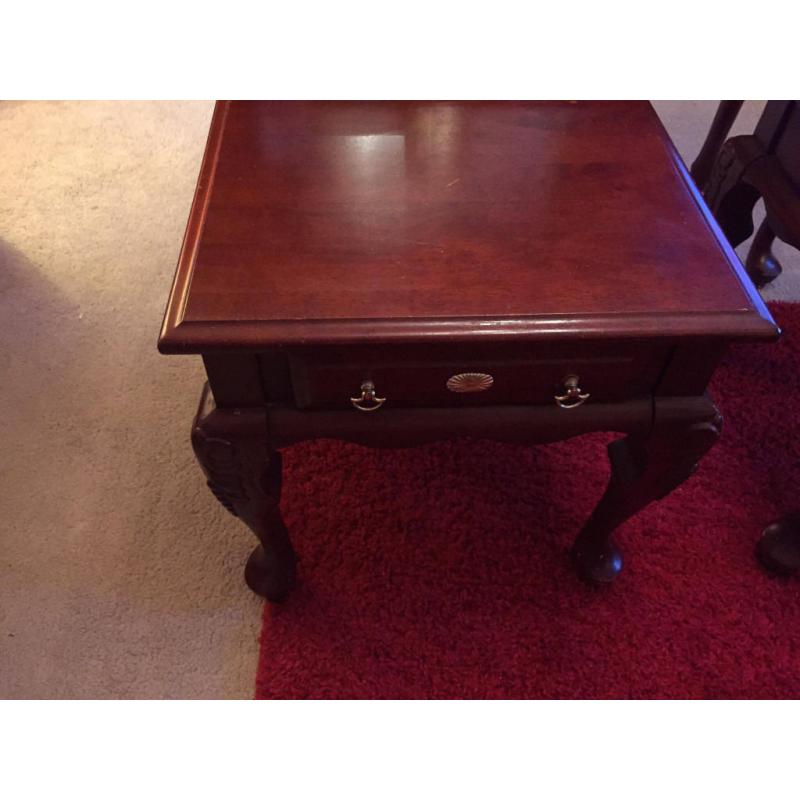 set of 3 tables .....1 console and 2 square