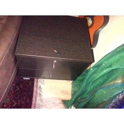 Solid wood bedside chest