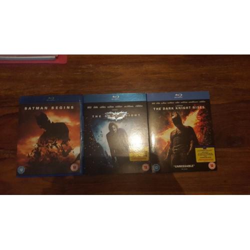 Batman trilogy blu rays