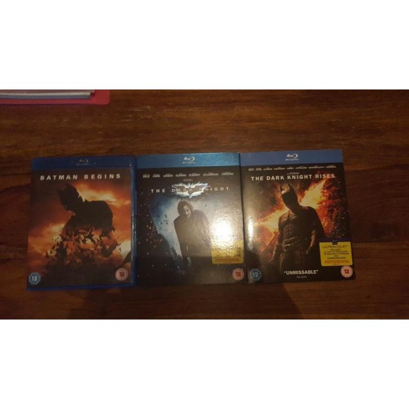Batman trilogy blu rays
