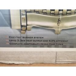 Brass inset gas fire