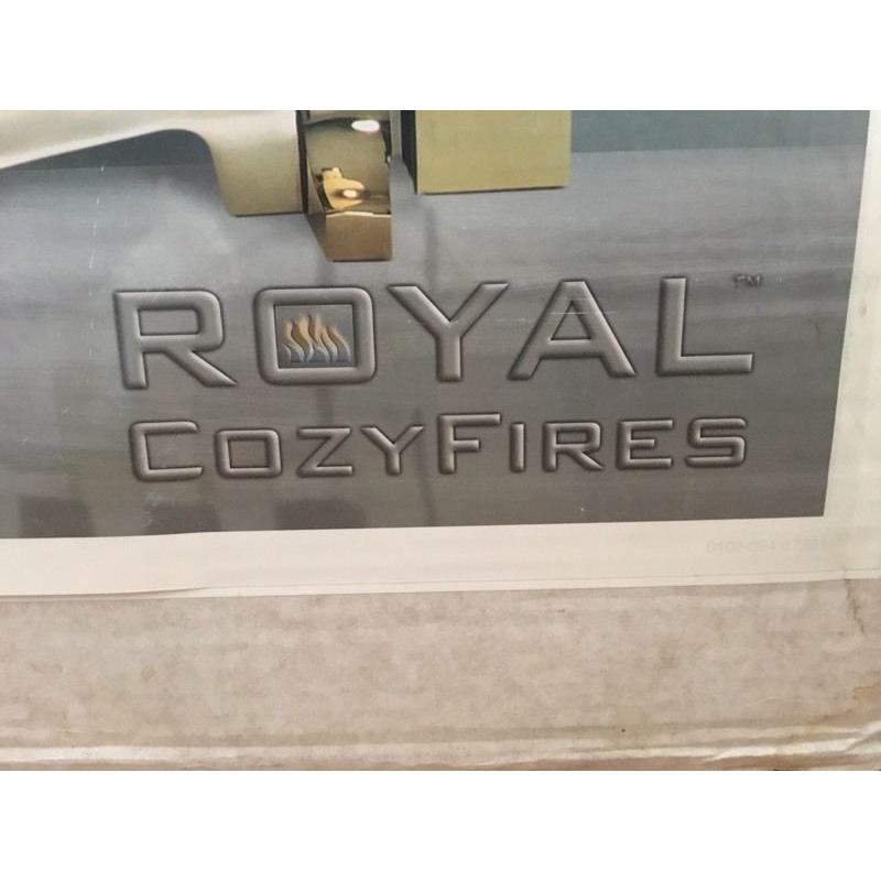 Brass inset gas fire