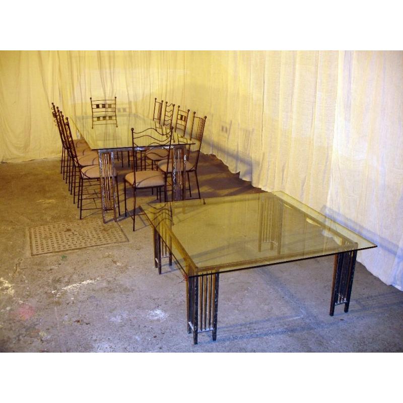 10 Seat Dining Table, Chairs and Matching Coffee Table