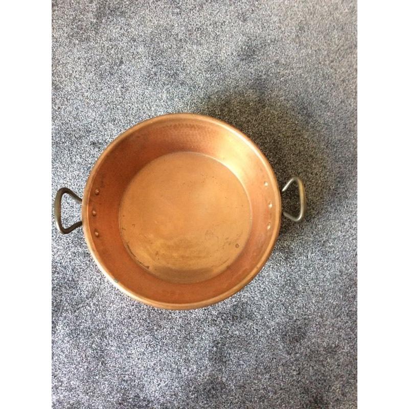 French copper jam pan