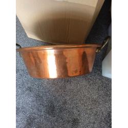 French copper jam pan