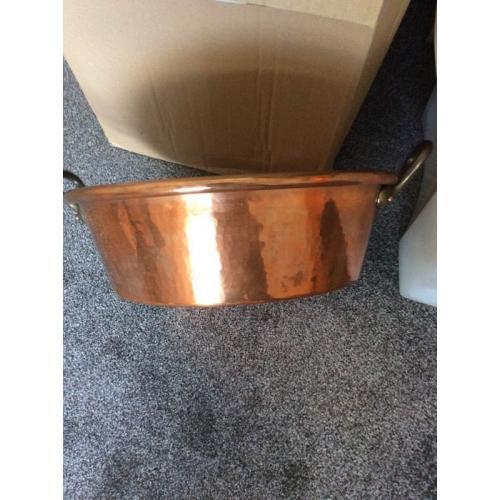 French copper jam pan