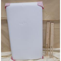 Single White Faux Leather HeadBoard 20 x 36"