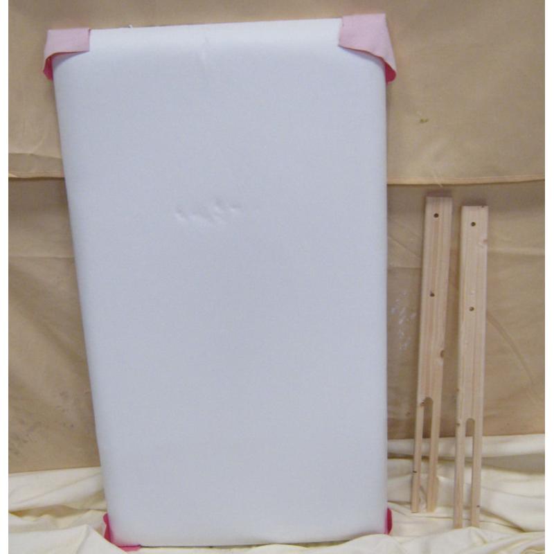Single White Faux Leather HeadBoard 20 x 36"