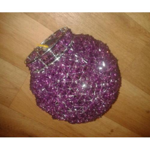 Vintage style round purple glass shade