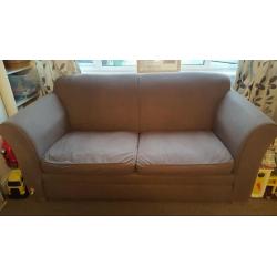 Sofa Bed 2 Seat Brown