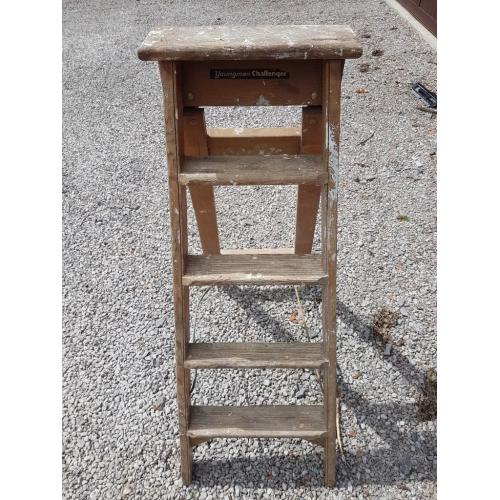 Youngmans Challenger vintage ladder plus wooden ladder