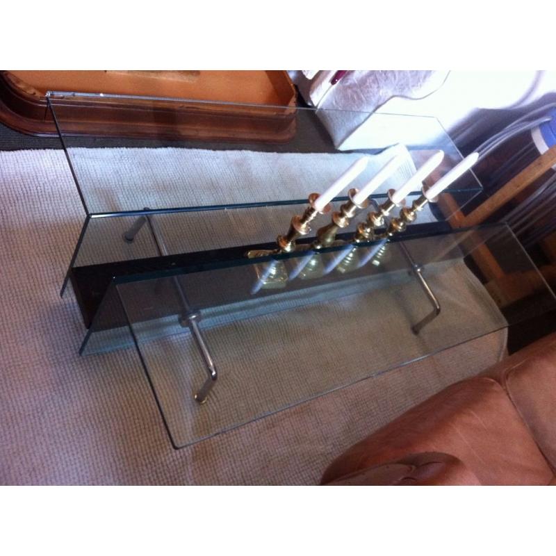 Large Contemporary Glass Coffee Table / Can Deliver