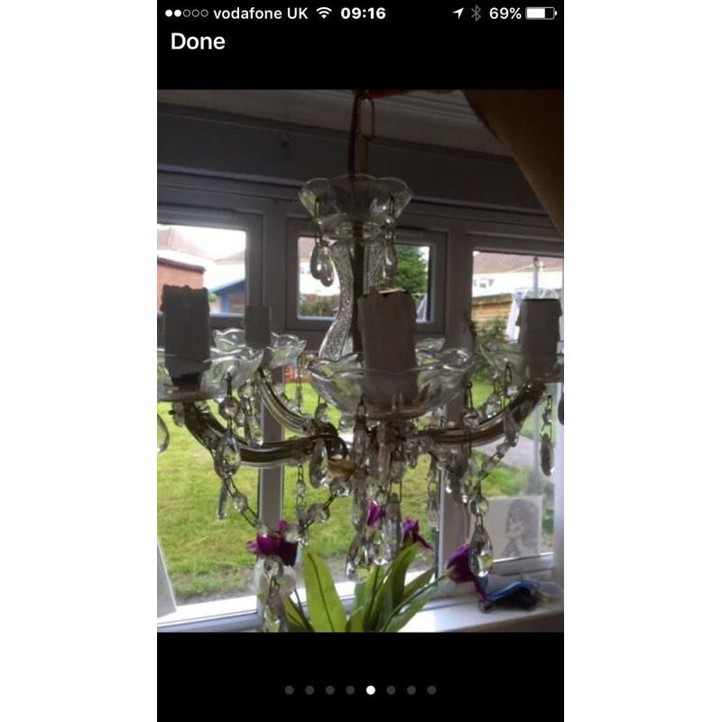 2 Chandeliers with droplets