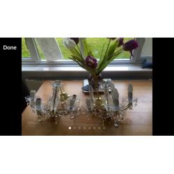 2 Chandeliers with droplets
