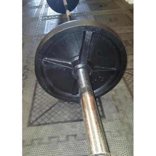 OLYMPIC 7"BARBELL 20KG CAST IRON PLATES 30KG