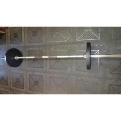 OLYMPIC 7"BARBELL 20KG CAST IRON PLATES 30KG