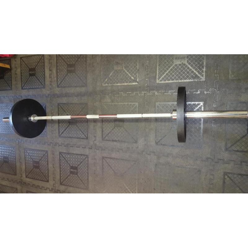 OLYMPIC 7"BARBELL 20KG CAST IRON PLATES 30KG