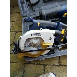 18v Drill, circ saw and recip saw in casr