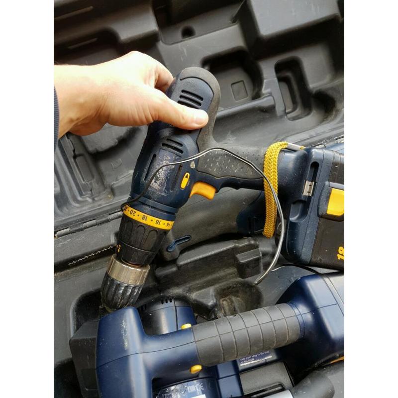 18v Drill, circ saw and recip saw in casr