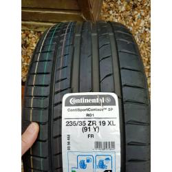Continental conti sport contact 5p tyre, new and unused