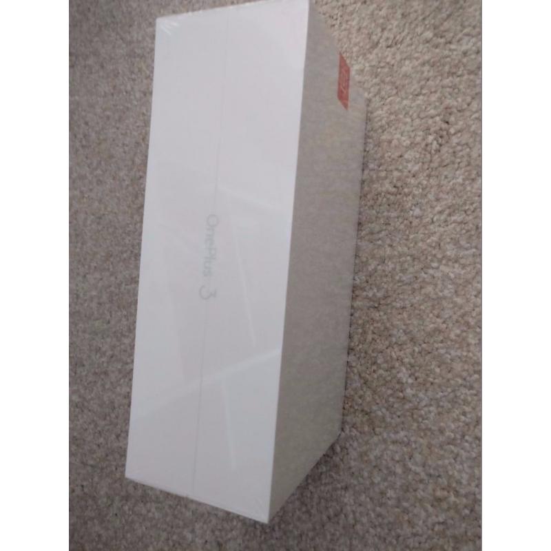 SOFT GOLD *UK MODEL* OnePlus 3 64GB - SEALED BOX- with Bill -LONDON