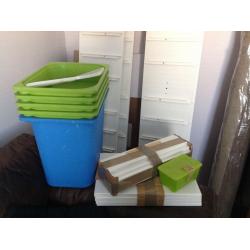 Pair of Trofast storage units from IKEA - 180cm high in white