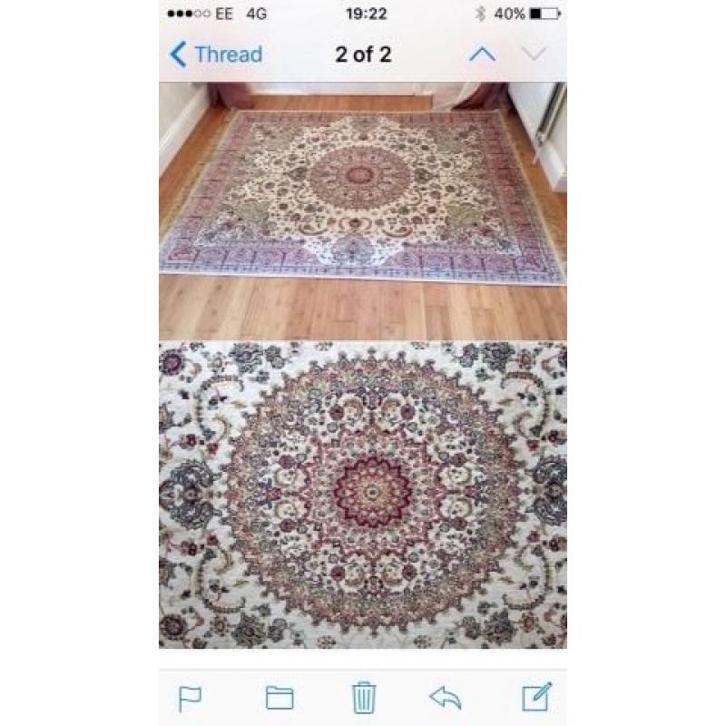 Art silk rug plus backing