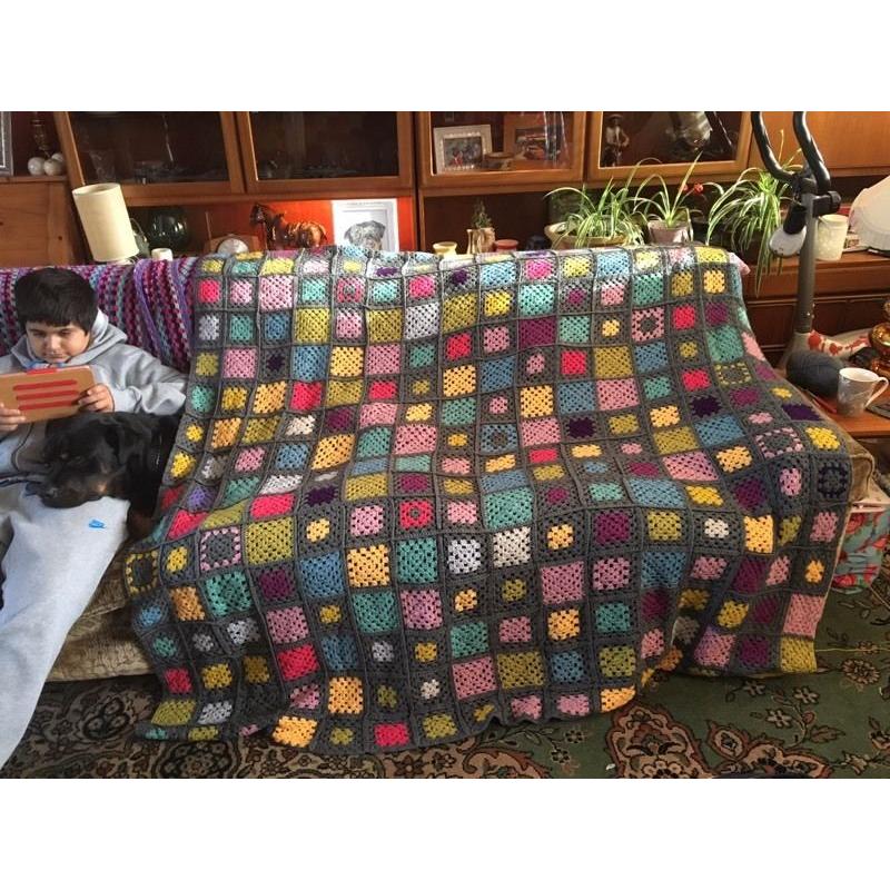 Huge crocheted blanket/throw