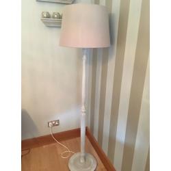 Beautiful standard solid wood carved standard lamp( new large shade included)