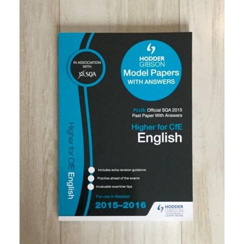 Higher for CfE English Hodder Gibson Practice Papers With Answers - EXCELLENT CONDITION