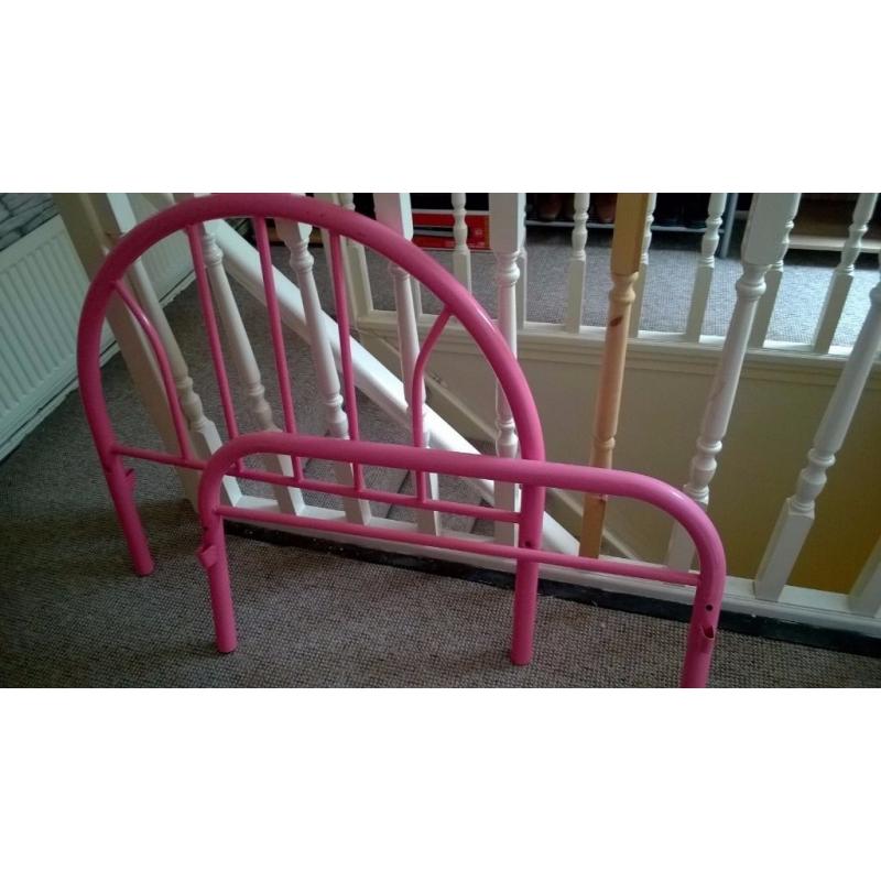 Pink Single Metal Bed Frame