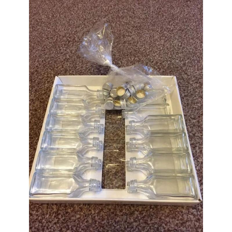 Glass bottles with screw caps