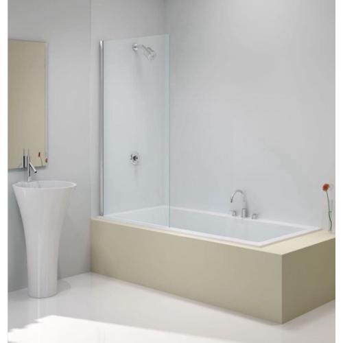 Fixed Merlyn Bath Screen 800mm X 1500mm Square Silver