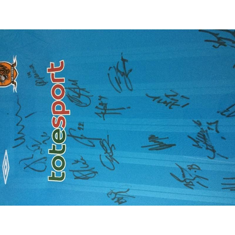 Framed Hull City Away Shirt Premier League 09/10