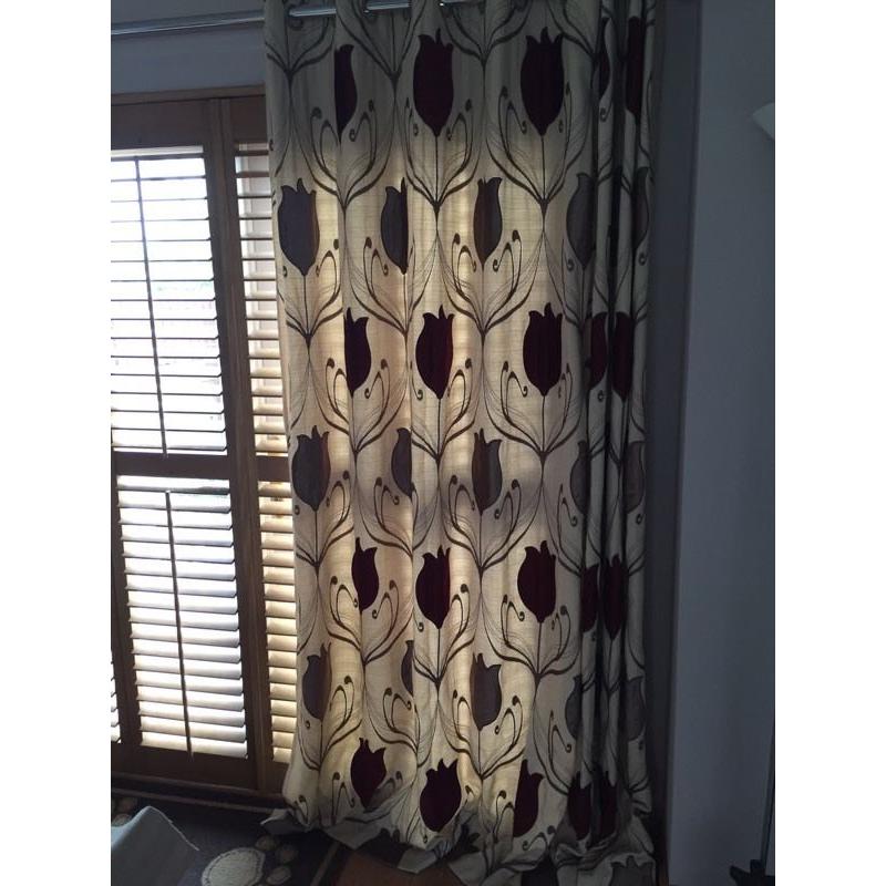 Lined Eyelet Curtains