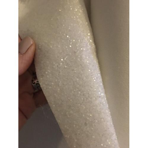 SNOW WHITE GLITTER FABRIC