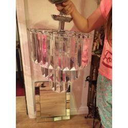 Two drop crystal style chandeliers