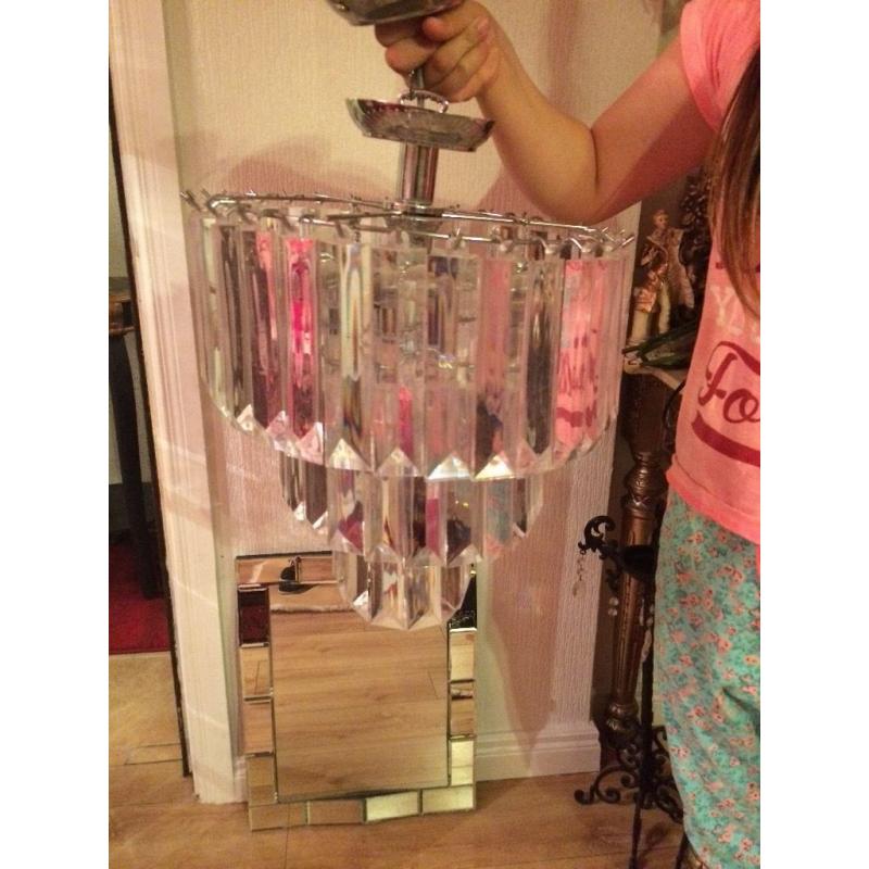 Two drop crystal style chandeliers