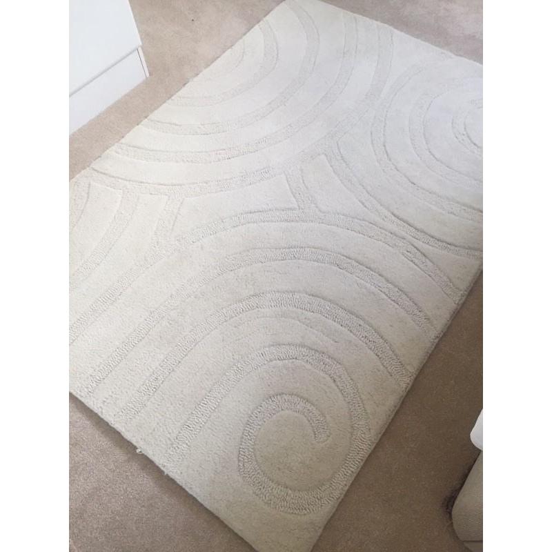 Rug - Cream 100% Wool