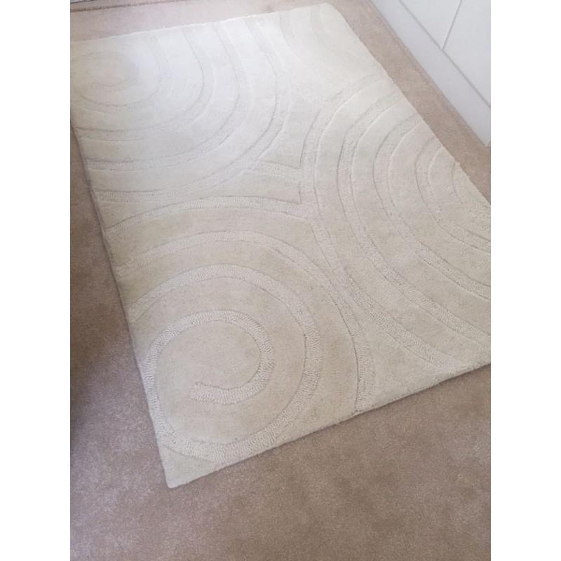 Rug - Cream 100% Wool