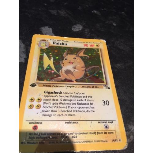 1st edition Raichu Pokemon
