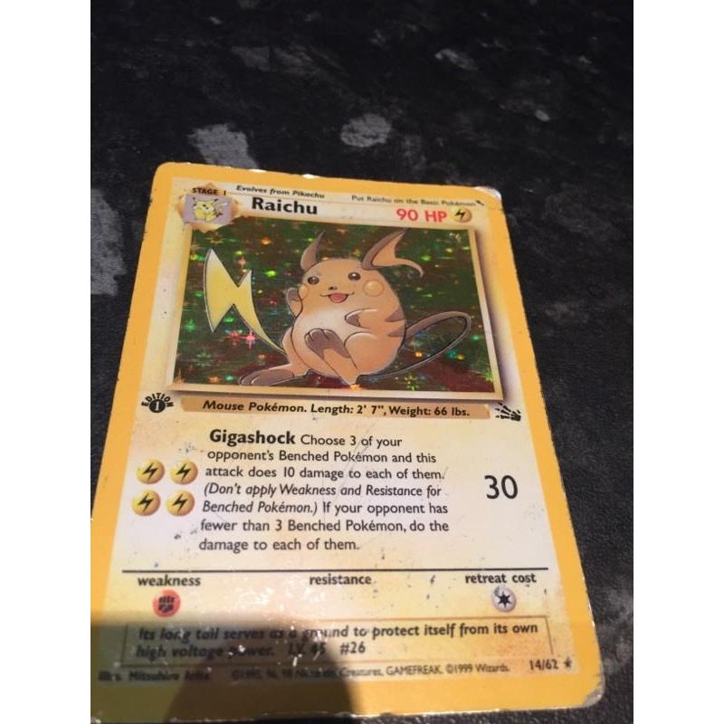 1st edition Raichu Pokemon