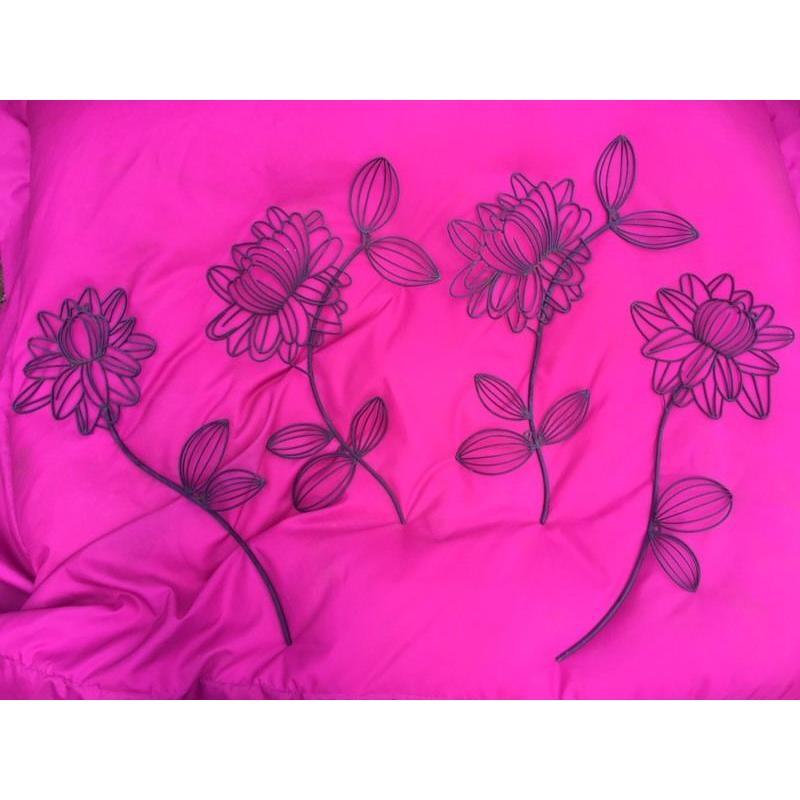 Large metal flower wall art