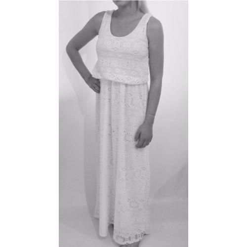 Black or white lace maxi dress