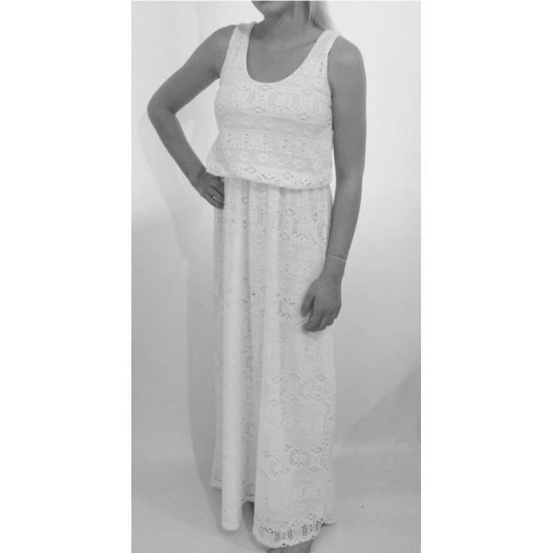 Black or white lace maxi dress