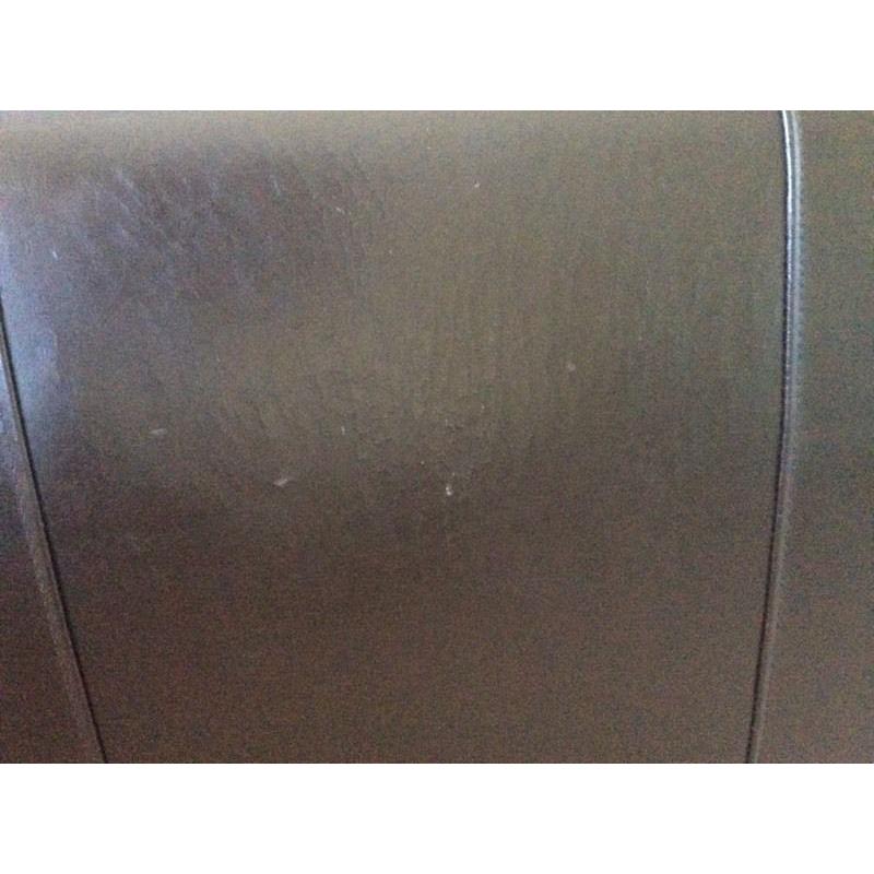 DARK BROWN LEATHER 135CM HEADBOARD FOR 4 FOOT 6 INCHES DOUBLE BED