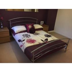 Metal Double bed frame & Mattress